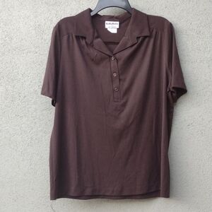 Ko Ko Knits Brown Poly Polo Shirt 18